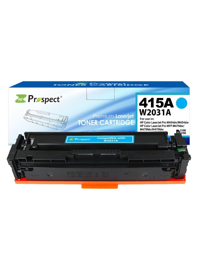 Prospect Toner Cartridge 415A W2031 Cyan Laser Compatible with HP 415A W2031 for Printers HP Color LaserJet Pro M454dn/M454dw MFP M479dw M479fdn M479fdw ( Cyan ) - Image 1