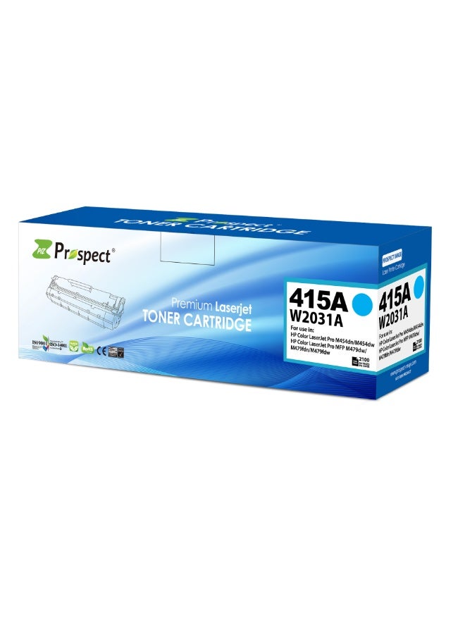 Prospect Toner Cartridge 415A W2031 Cyan Laser Compatible with HP 415A W2031 for Printers HP Color LaserJet Pro M454dn/M454dw MFP M479dw M479fdn M479fdw ( Cyan ) - Image 2