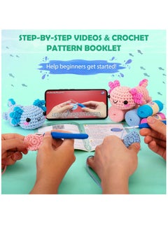 Hihonor Crochet Kit for Beginner, Crochet Starter Kit w Step-by-Step Video Tutorials, Crochet Kit for Beginners, Beginner Crochet Kit for Adults Kids Women Men Complete Kit Included  - Image 3