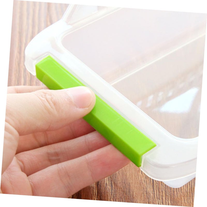 Plastic Kitchen Storage Box with Handle for Fruits Drinks and Fridge Organization 6 Pack - Image 3