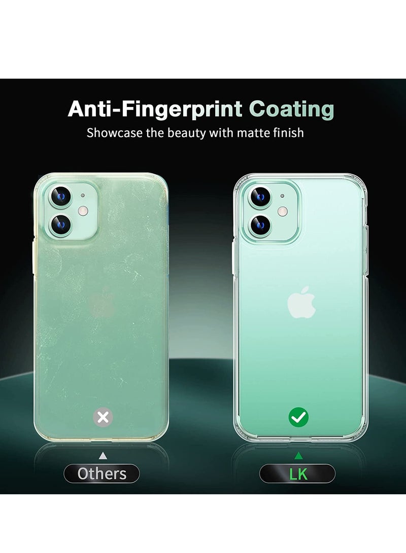 ELTRAZONE Upgraded  [5-in-1] for iPhone 11 Case, with 2 Pcs 9H Tempered Glass Screen Protector + 2 Lens Protector, Matte-Finish, Shockproof Dropproof, Anti-Scratch Phone Case Cover Kit for iPhone 11, Clear - Image 3