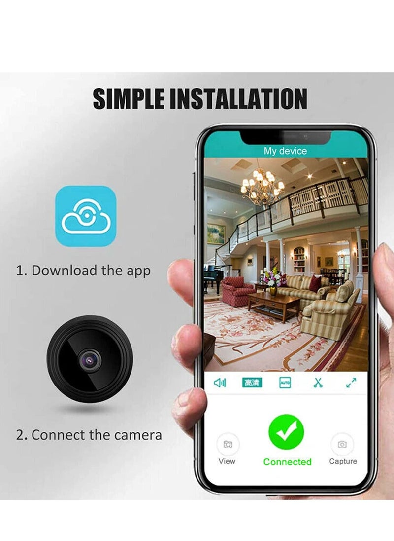 Generic - HD 1080P Mini Wireless Camera Small Camera WiFi IP Home Security Camcorder DVR Night Vision Cam (black) - Image 1
