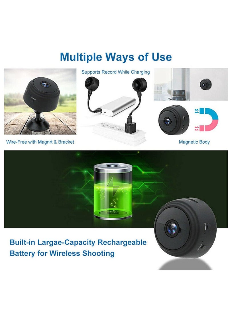 Generic - HD 1080P Mini Wireless Camera Small Camera WiFi IP Home Security Camcorder DVR Night Vision Cam (black) - Image 1