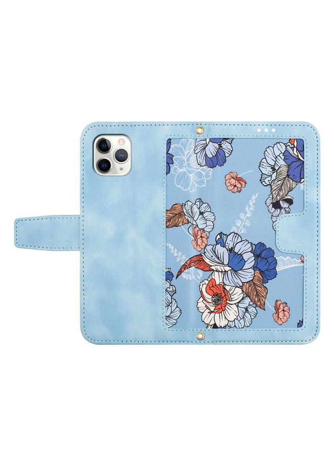 Zaboon Case For iPhone 12 / 12 Pro Floral Pattern Leather Phone Case with Lanyard - Image 3