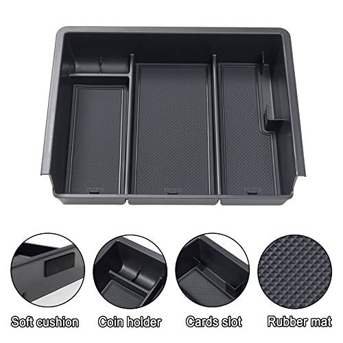JKCOVER Center Console Organizer Compatible with Chevy Silverado/GMC Sierra 2014 2015 2016 2017 2018 1500/2500/3500HD Accessories Console Compartment Storage Tray -Full Console w/Bucket Seats ONLY - Image 4