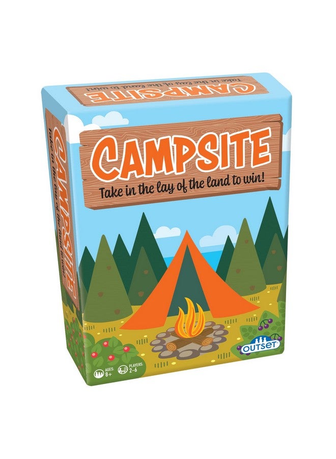 Outset Media Campsite - Simple Strategy-Tile Laying-Board Game, Outset Media, Family & Kids, Compete to Find The Best Campsite, Family Game Night, for 2-6 Players, Ages 8+ - Image 1