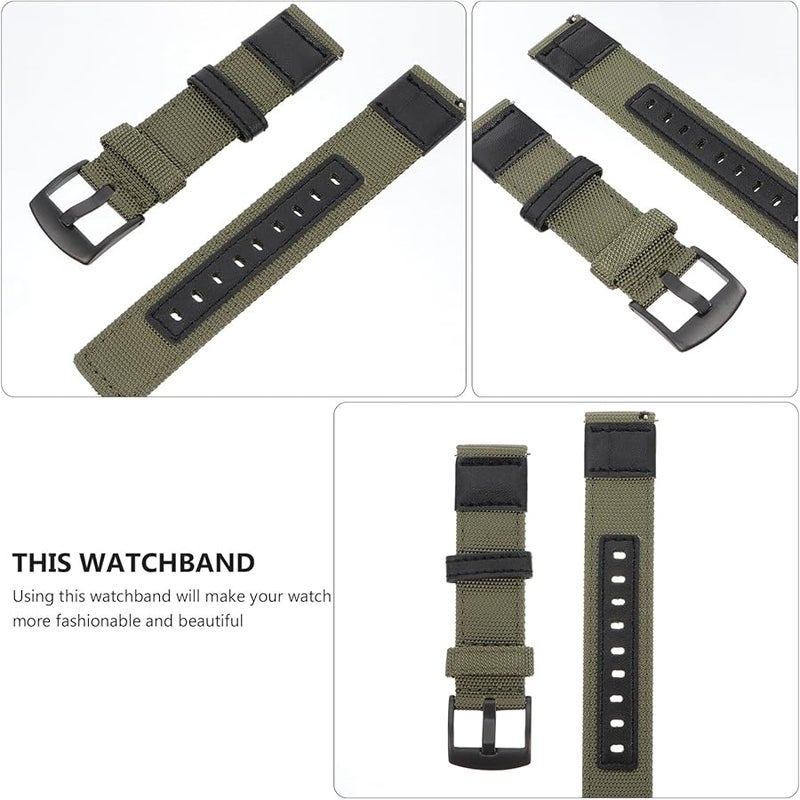 Military Green Nylon Quick Release Watch Band For Gear Classic Everyday Unisex Strap - Image 5