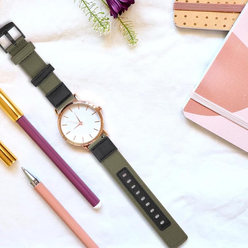 Military Green Nylon Quick Release Watch Band For Gear Classic Everyday Unisex Strap - Image 3
