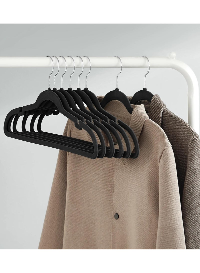 10-Piece Non-Slip Velvet Cloth Hanger Set Black - Image 5