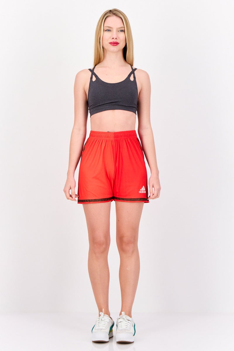 Adidas Women Sportswear Fit Training Shorts, Red  - Image 4