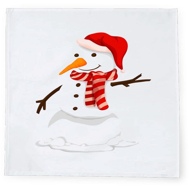 Khakee 6 Pcs Christmas Theme Silk Table Napkins 10x 10 for Xmas Decoration Christmas OrnamentsChristmas Giftxmas21615 - Image 3