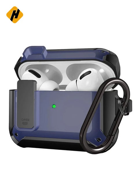 Upgraded [Secure Lock] Armor Airpod Pro Case, [Secure Lock] Shockproof AirPods Pro Cover Cool iPod Pro Case Designed for Apple Air Pod Wireless Pro Cases for Men Women