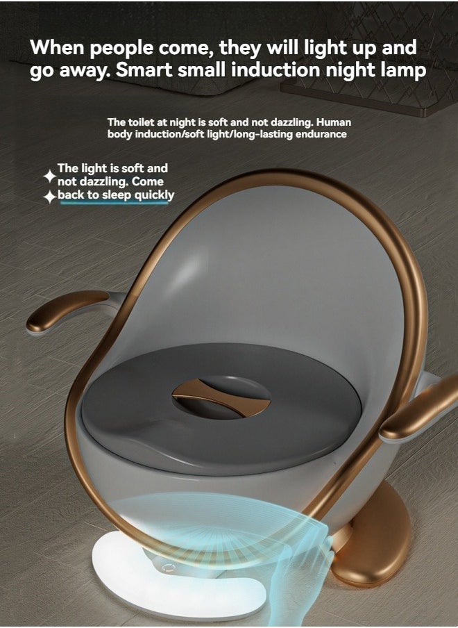 M MIAOYAN Children's toilet baby toddler child toilet home smart sensor light toilet  - Image 5