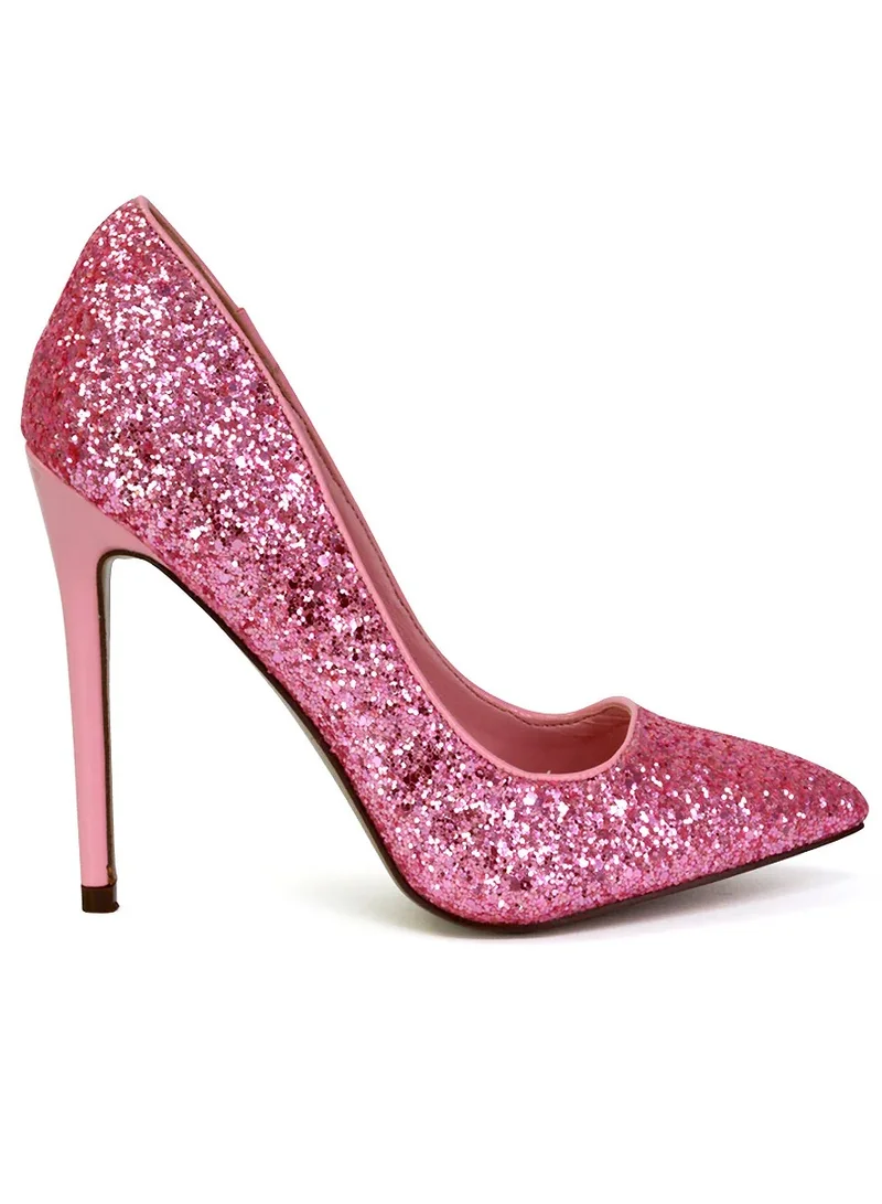 Ginger Glitter Pointed Pump