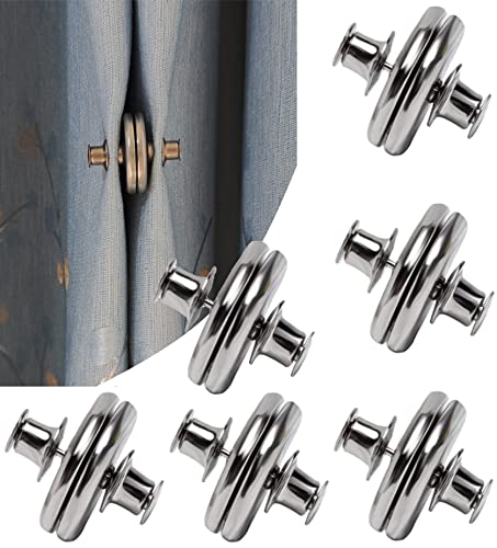 Yteseery 6 Pairs Curtain Magnets Closure, Magnetic Curtain Clips for Indoor Outdoor Curtains Prevent Light Leaking, Strong Curtain Weights Magnets for Pergola Patio Gazebo Cabana - Image 1