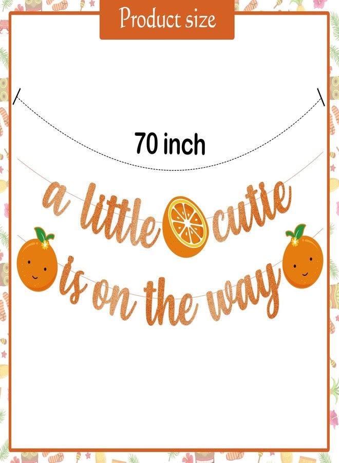 MZ.ogm A Little Cutie Is On The Way Baby Shower Decorations Banner Little Cutie Baby Shower Decorations Cuties Oranges Baby Announcement Cuties Oranges Pregnancy Announcement - Image 5