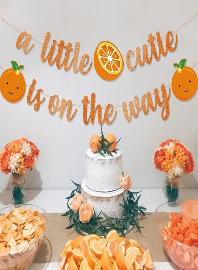 MZ.ogm A Little Cutie Is On The Way Baby Shower Decorations Banner Little Cutie Baby Shower Decorations Cuties Oranges Baby Announcement Cuties Oranges Pregnancy Announcement - Image 3