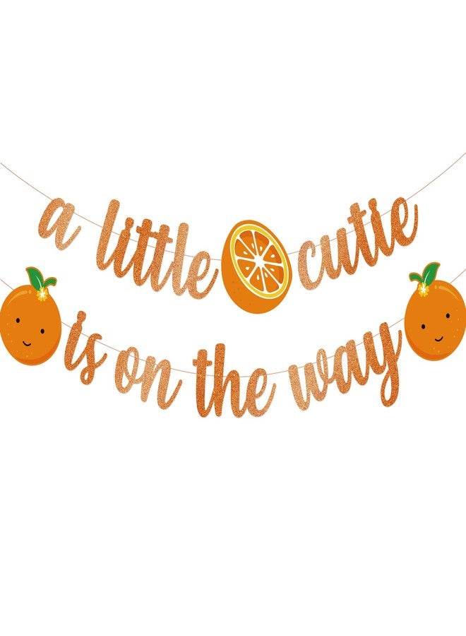 MZ.ogm A Little Cutie Is On The Way Baby Shower Decorations Banner Little Cutie Baby Shower Decorations Cuties Oranges Baby Announcement Cuties Oranges Pregnancy Announcement - Image 1