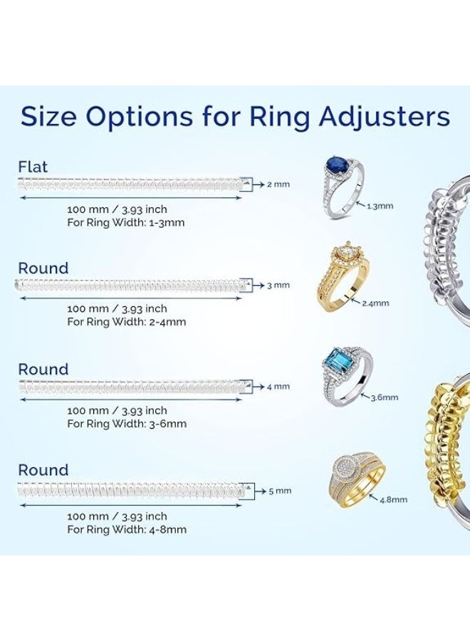ALKAYAN Silicone Ring Size Adjuster Set of 4 Pieces of Different Sizes - Clear - Image 4