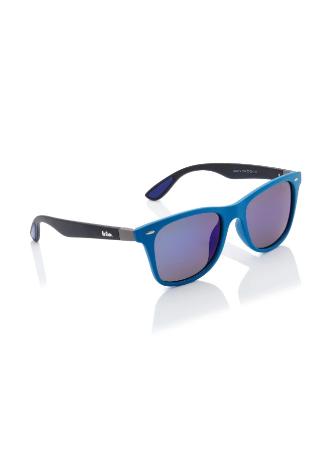 Lee Cooper Polarized Sunglasses Blue Mirror Frame Blue+Black Mirror Lens 53mm  - LC1215C03