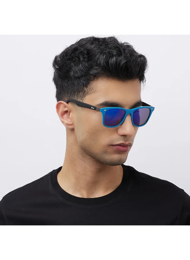 Lee Cooper Polarized Sunglasses Blue Mirror Frame Blue+Black Mirror Lens 53mm  - LC1215C03