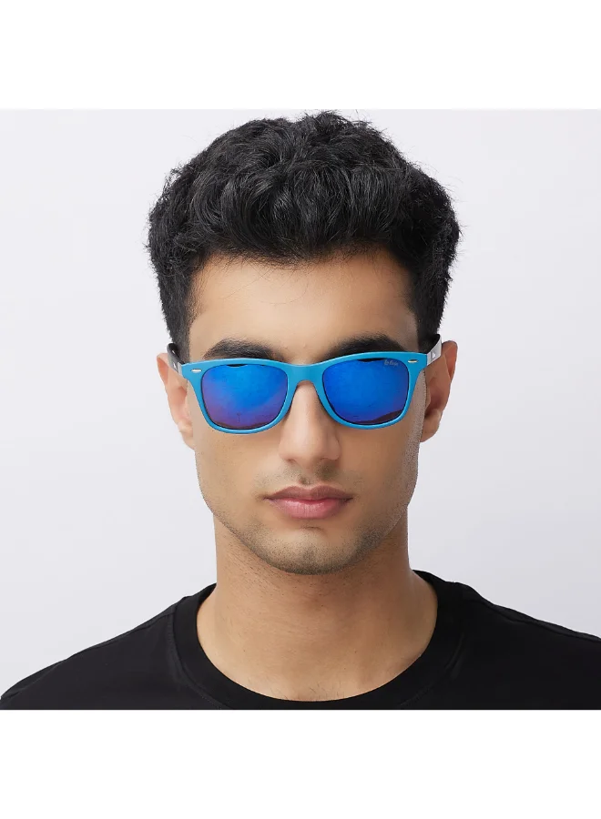 Lee Cooper Polarized Sunglasses Blue Mirror Frame Blue+Black Mirror Lens 53mm  - LC1215C03