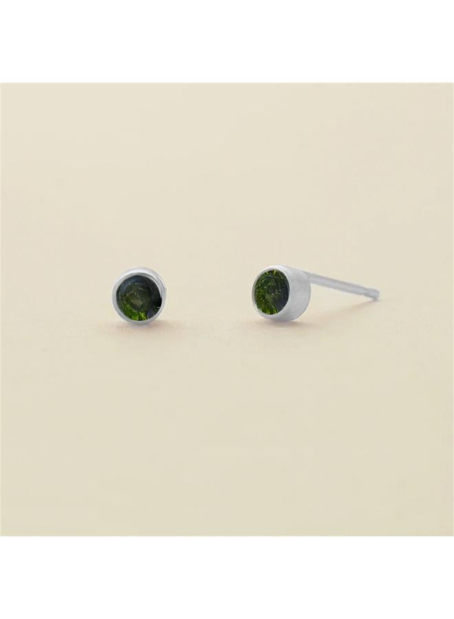 Emanco New Simple Diamond Earrings Colorful Rhinestone Earrings Niche Stainless Steel Gold Plated Ear Bone Nails 