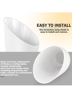 SYOSI 6 PCS Plastic Lamp Shade, 4.1 inch Diameter Horseshoe Lampshade Replacement Lampshade, for Bedroom Living Room Floor Lamp Ceiling Fan Light Covers, Easy to Install (White)  - Image 4