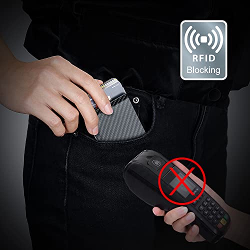 MONOCARBON Carbon-Fiber-Wallet for men and Mens Credit Cards Money Holder Clip Minimalist Money Clips for Cash Credit Card Holder Wallet.(Twill Matte Black) - Image 5