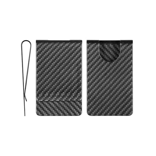 MONOCARBON Carbon-Fiber-Wallet for men and Mens Credit Cards Money Holder Clip Minimalist Money Clips for Cash Credit Card Holder Wallet.(Twill Matte Black) - Image 3
