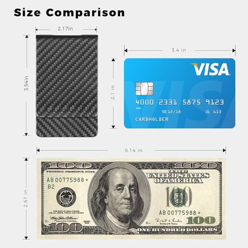 MONOCARBON Carbon-Fiber-Wallet for men and Mens Credit Cards Money Holder Clip Minimalist Money Clips for Cash Credit Card Holder Wallet.(Twill Matte Black) - Image 2