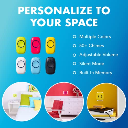 SadoTech Wireless Doorbells for Home, Apartments, Businesses, Classrooms, etc. - 1 Door Bell Ringer & 1 Plug-In Chime Receiver, Battery Operated, Easy-to-Use, Wireless Doorbell w/LED Flash, Black - Image 4