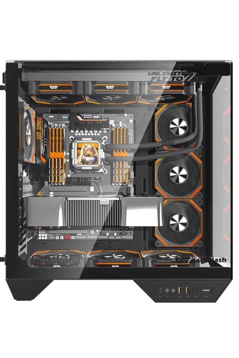Truenort Hyper Vault Obsidian Black Gaming PC, AMD Ryzen 5-7600X,RTX 4060 , 32GB RAM, 1TB SSD, Liquid Cooler 360mm,Window 11 Pro, Black Case - Image 2