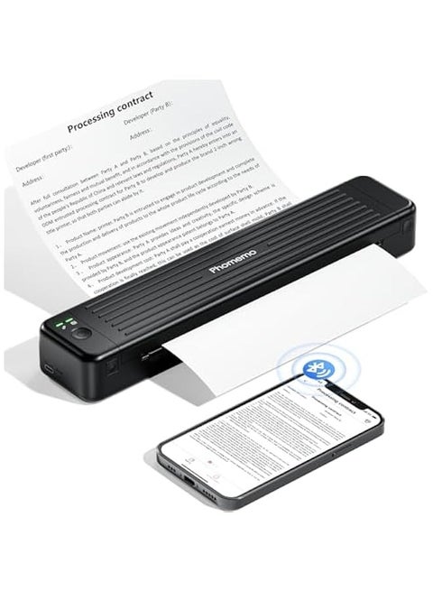 Portable Printers Wireless for Travel, P831 Bluetooth Thermal Transfer Printer Support US Letter/A4/A5/B5 Copy Paper, 300 DPI Mobile Inkless Printer for iOS, Android & Laptop