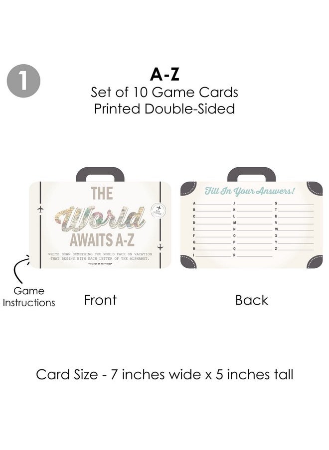 Big Dot of Happiness Big Dot of Happiness World Awaits - 4 Travel Themed Party Games - 10 Cards Each - Gamerific Bundle  - Image 4