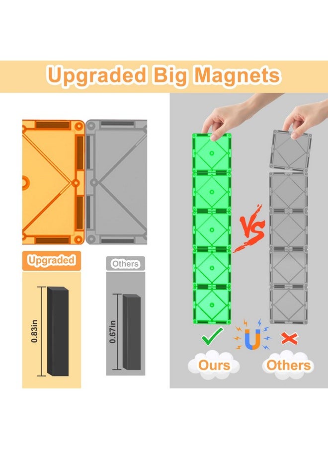Soyee 52PCS Magnetic Tiles Toys for 3 Year Old Boys and Girls Magnetic Building Blocks STEM Learning Toys Sensory Montessori Toys for Toddlers Kids  - Image 3