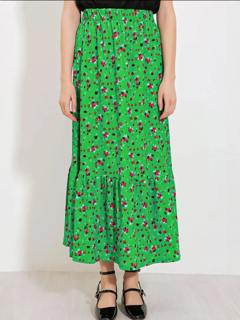 بيغ دارت تنورة ماكسي محبوكة بنسيج بارز وخصر مطاطي