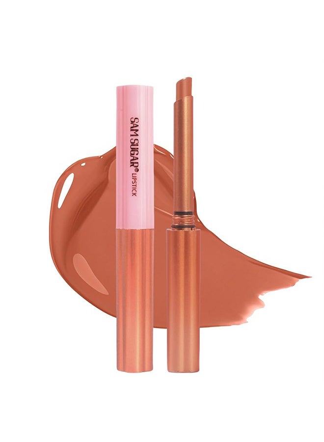 SAM SUGAR Lucky Long Lasting Lipstick, Soft Matte Moisturizing Nudes Lipstick for Dry Lips Creamy texture Transfer-Proof Lip Gloss for Women（01#） - Image 1
