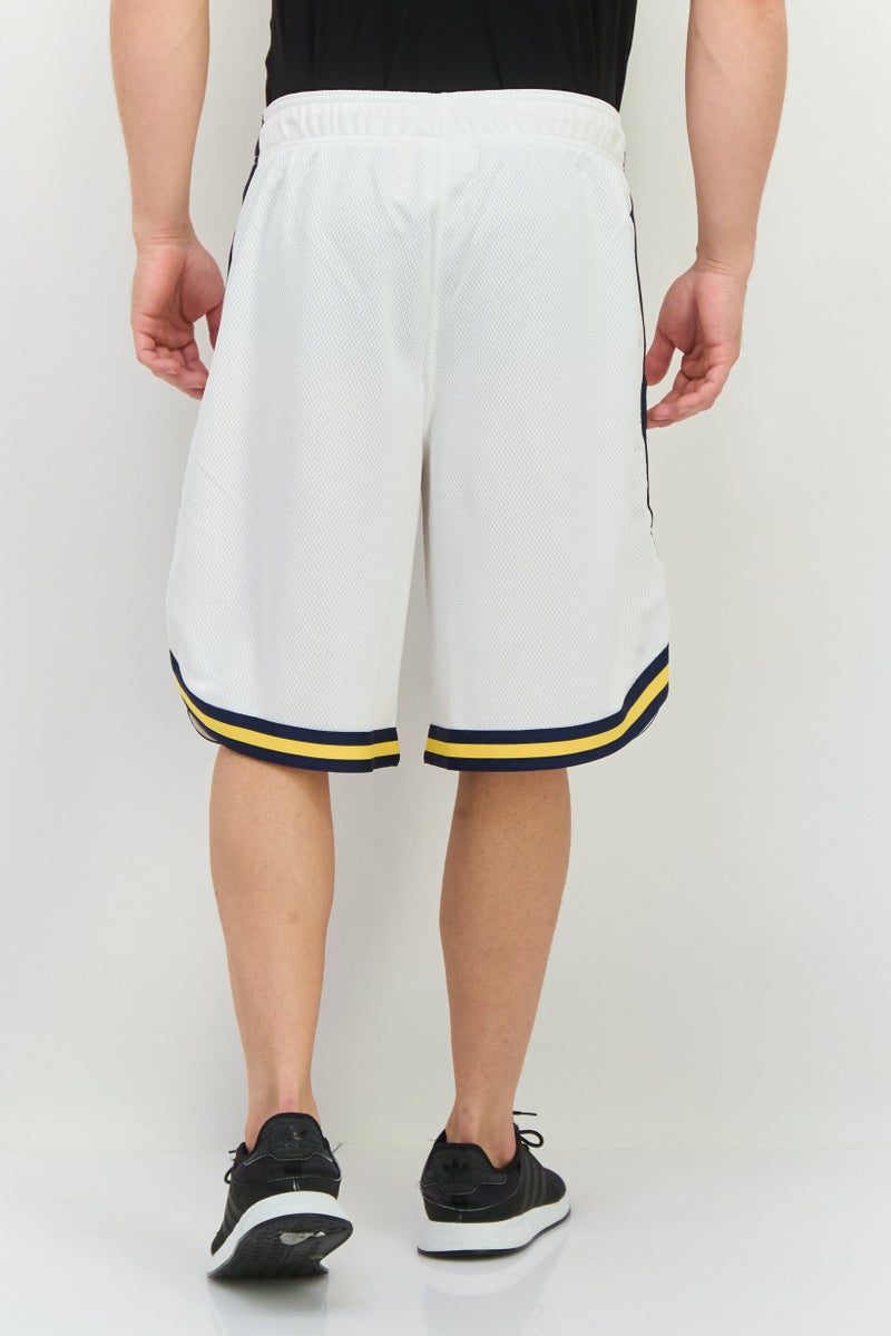 Champion Men Sportswear Fit Brand Logo Training Shorts, White Combo  - Image 3