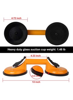 Alokrupswam Alokrupswam Glass Lifting Suction Cups Heavy Duty Vacuum Aluminum Alloy Handle Holder to Lift Large GlassFloor Gap FixerTile LifterMoving Window MirrorWindshield Removal 2 Pack Multicolour  - Image 2