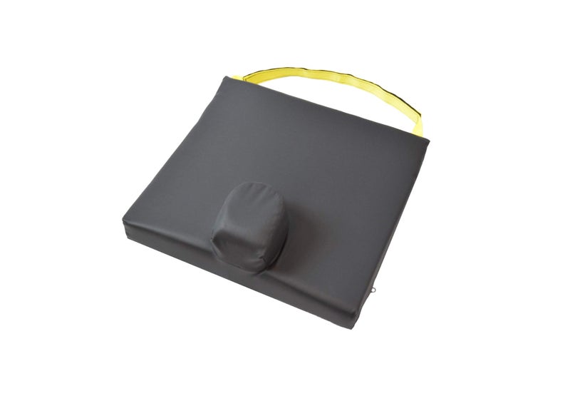 Secure Wheelchair Wedge Pommel Cushion for Seniors with Safety Straps  Convex Bottom  Prevents Forward Sliding Improves Positioning Transfers Pressure Relief Elderly Fall Prevention