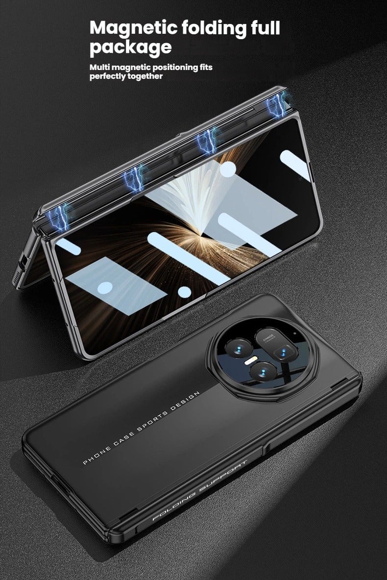 عام غطاء حماية متوافق مع هاتف Honor MagicV5 - صدفة صلبة مع حامل، غطاء مغناطيسي كامل التغطية لمفصل الهاتف، واقي مقاوم للصدمات والتآكل. - Image 3