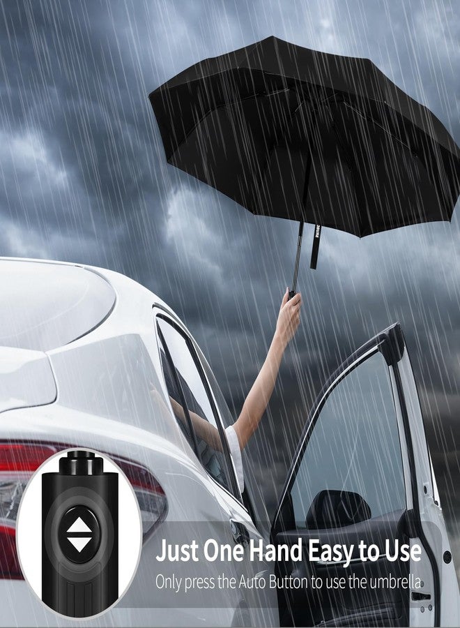 Yoobure Windproof Travel Umbrella - Automatic Umbrellas for Rain, Compact Folding Umbrella with UV Protection, Lightweight Portable Design for Backpack/Walking/Car, Sun & Storm Ready - Image 4