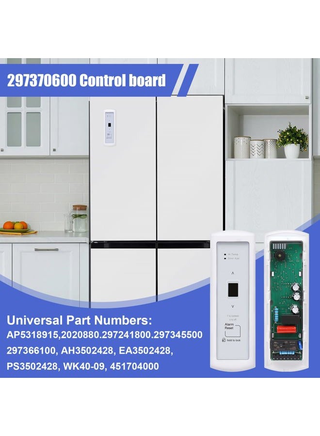 IURILA لوحة تحكم/عرض المستخدم للفريزر 297370600 لتجهيزات فريجيدير وكروسلي - تحل محل 297241800، 297366100 - Image 2