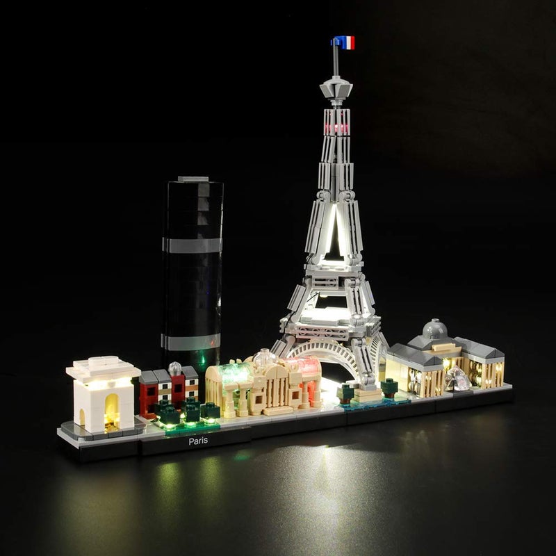 GEAMENT LED Light for Architecture Paris with Eiffel Tower Building Blocks Set Compatible with Lego 21044 Skyline Building Model Model Set Not Included - Image 3