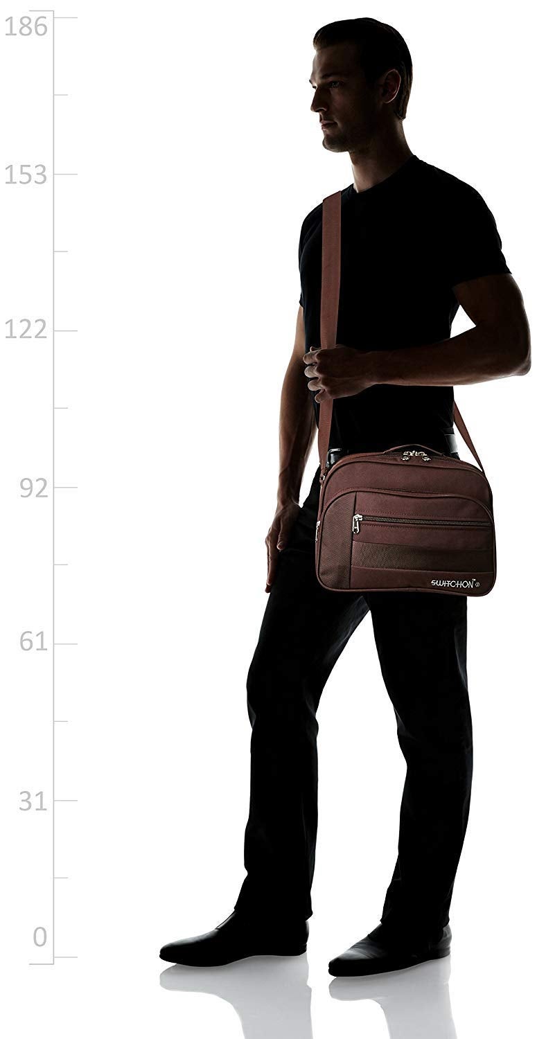 Kuber Industries Kuber Industries Rexine 1 Piece Office Sling Bag Brown CTKTC6278  - Image 2