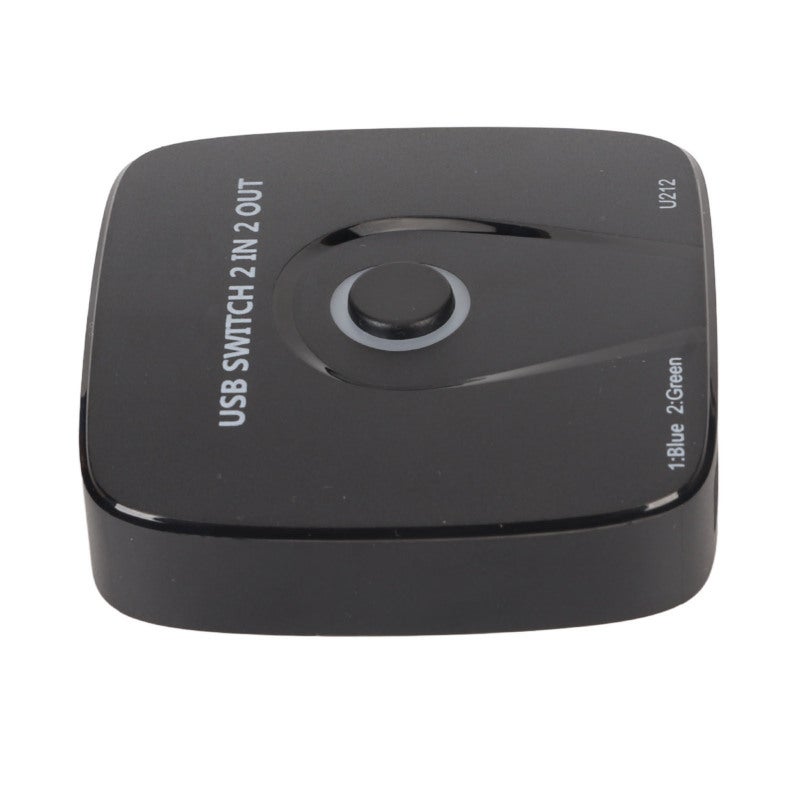 KCEVE 2 In 2 Out USB Switcher Sharing Keyboard Mouse for 2 Computers - USB 2.0 Switch Selector Hub with ABS Material for Desktop - Image 4