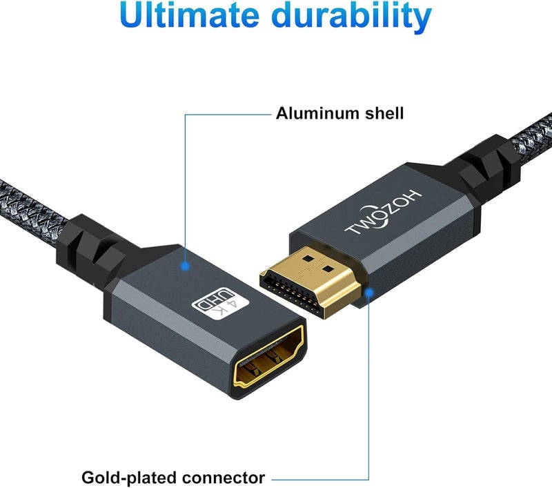 توزوه كابل Long Mini HDMI إلى HDMI بطول 10 متر، يدعم توصيل الكاميرات الرقمية من نوع Nikon/Canon DSLR والكاميرات الفيديو وأجهزة اللابتوب والأجهزة اللوحية بدقة 720P/1080P. - Image 2