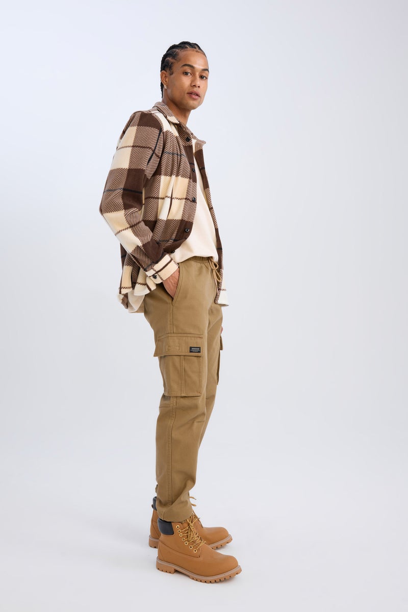 DeFacto Brown Man Regular Fit Jogger Cargo Pants Casual - Image 1