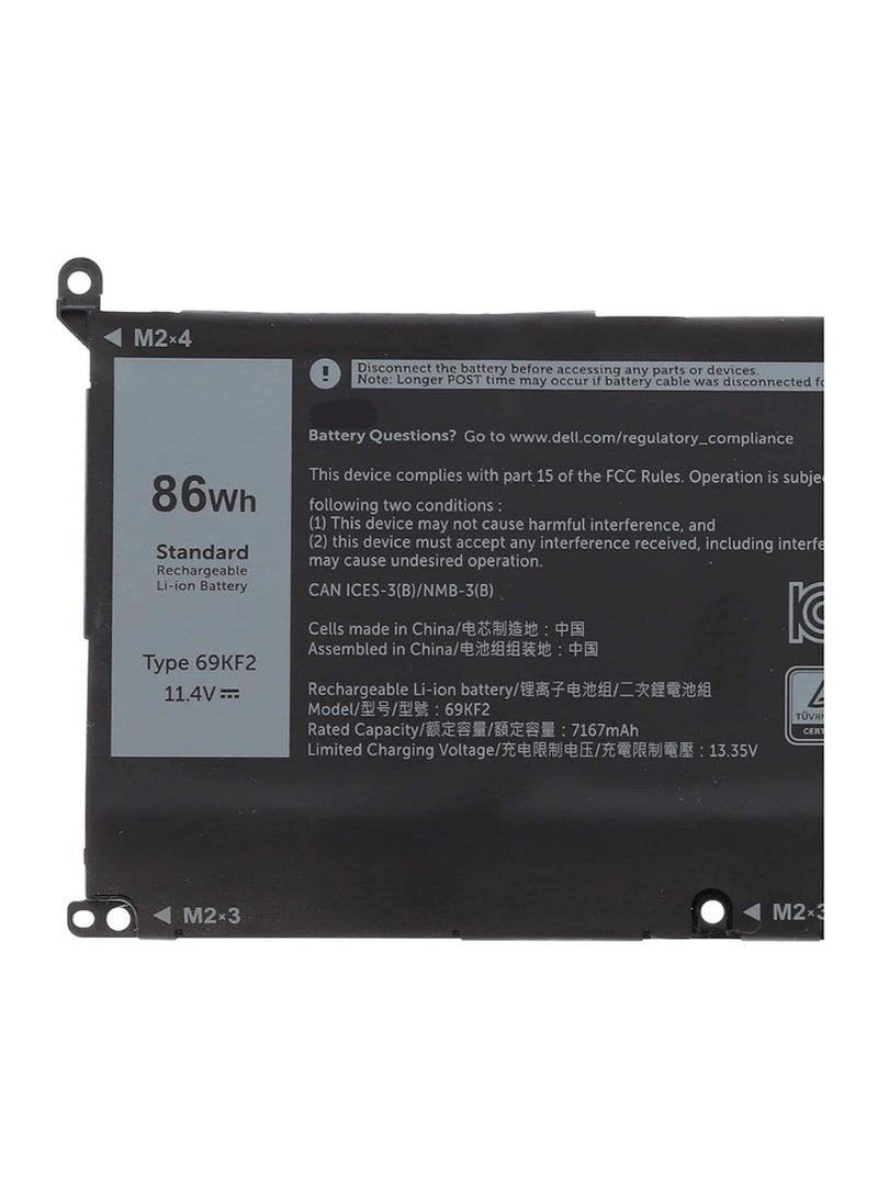 بطارية لاب توب 86 واط 6 خلايا متوافقة مع موديلات بريسيجن 5550 5560 5570، إكس بي إس 15، جي7، جي15، إنسبايرون 16، وإم15/إم17 - Image 2